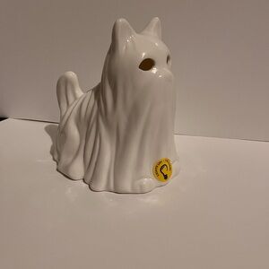 Spooky White Ceramic Cat Toy